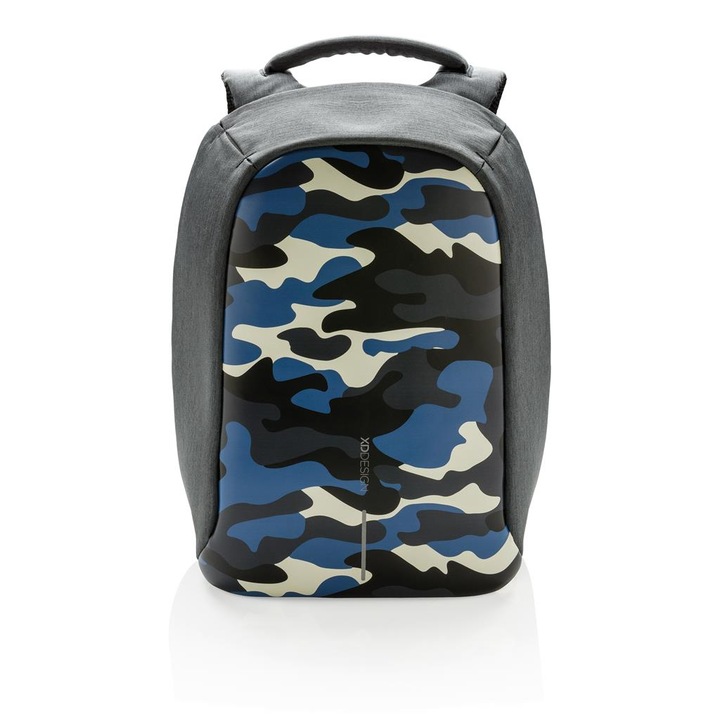 Раница против кражба XD Design Bobby 14 инча, син камуфлаж