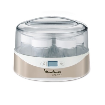 Aparat de preparat iaurt Moulinex YG231E32, 13W, 1,12 litri, 7 compartimente, pahare din sticla, Capac Transparent, Beige Aparat de preparat iaurt Moulinex YG231E32, 13W, 1,12 litri, 7 compartimente, pahare din sticla, Capac Transparent, Beige