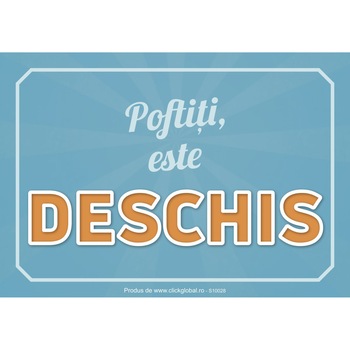 Indicator spatii comerciale - Orar , S10028, PVC ,140x200mm Indicator spatii comerciale - Orar , S10028, PVC ,140x200mm