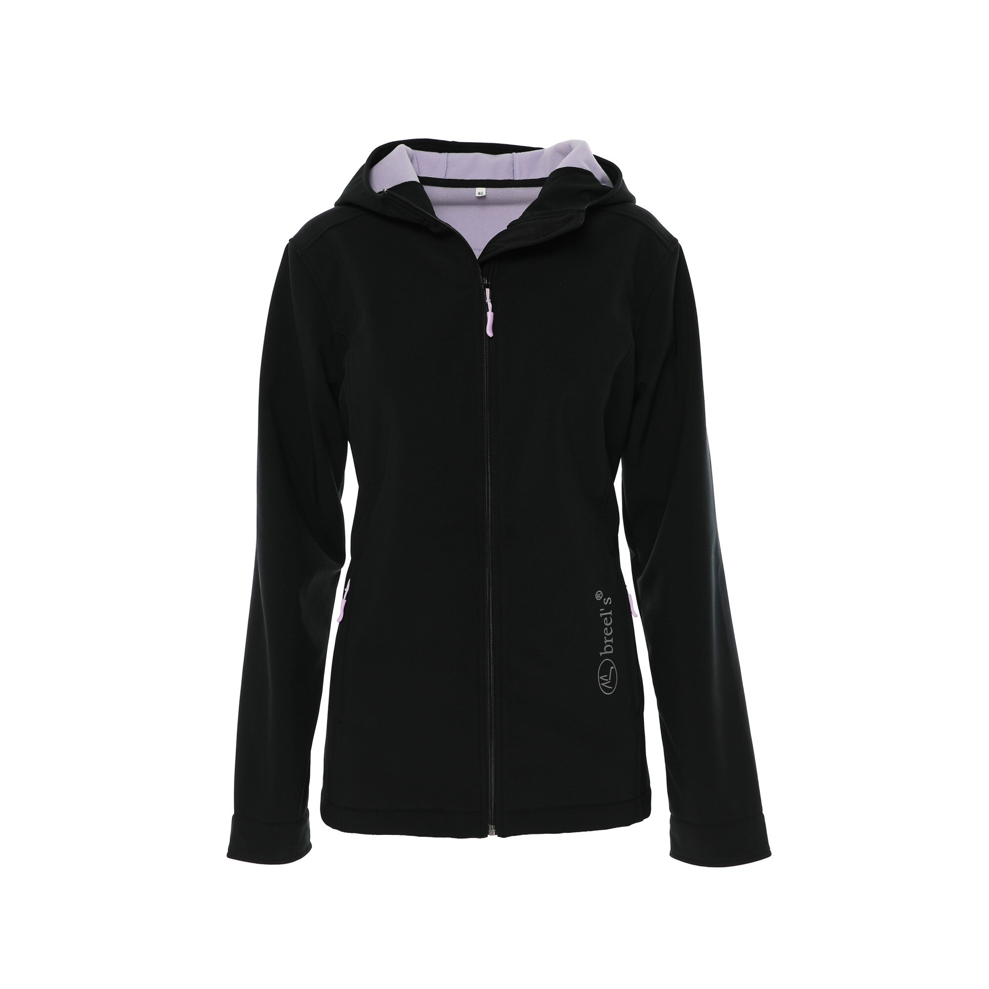 Jacheta softshell dama, Breel's 0286, Negru/ Lila