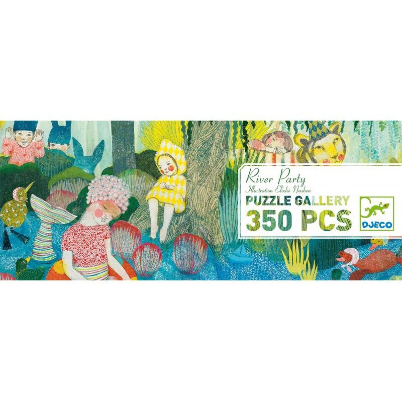 Puzzle-River party- petrecere la rau, Djeco, 350 pcs