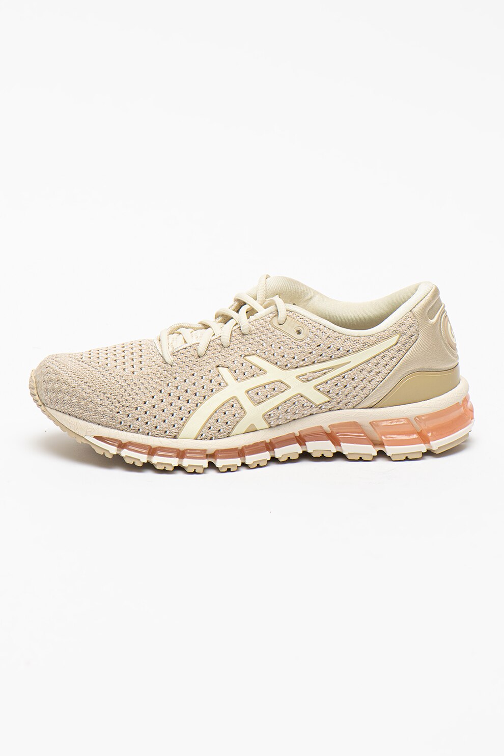 Asics, Pantofi de plasa cu aspect tricotat pentru antrenament GEL-Quantum 360, Bej, 41.5