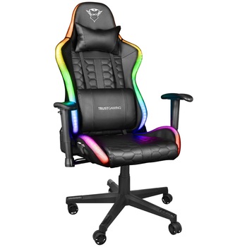 Scaun gaming Trust GXT 716 Rizza RGB, Negru Scaun gaming Trust GXT 716 Rizza RGB, Negru