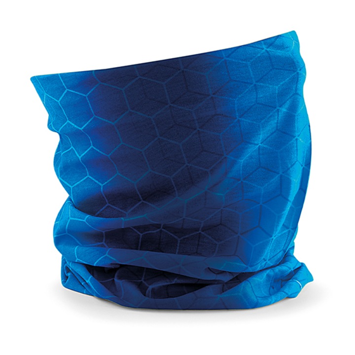Мултифункционална бандана, Геометрична, синя, 52/62 см