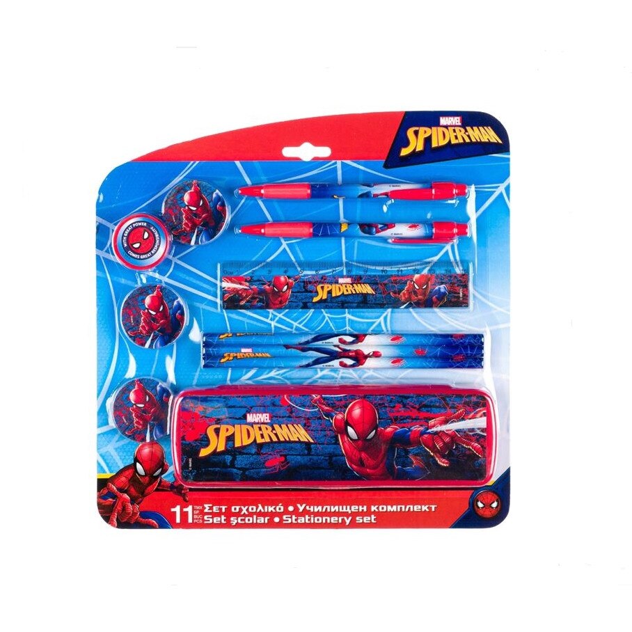 Set rechizite scolare , Spiderman, 11 piese