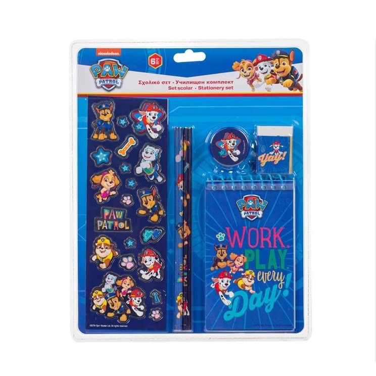 Set rechizite scolare , Patrula Catelusilor, 6 piese