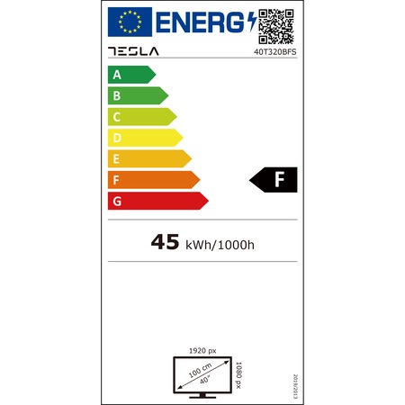 Televizor Tesla, 43S605BFS, 100 cm, Smart, Full HD, LED, Clasa F
