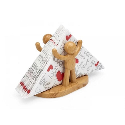 Suport servetele bucatarie Flosoft plastic cu imitatie lemn