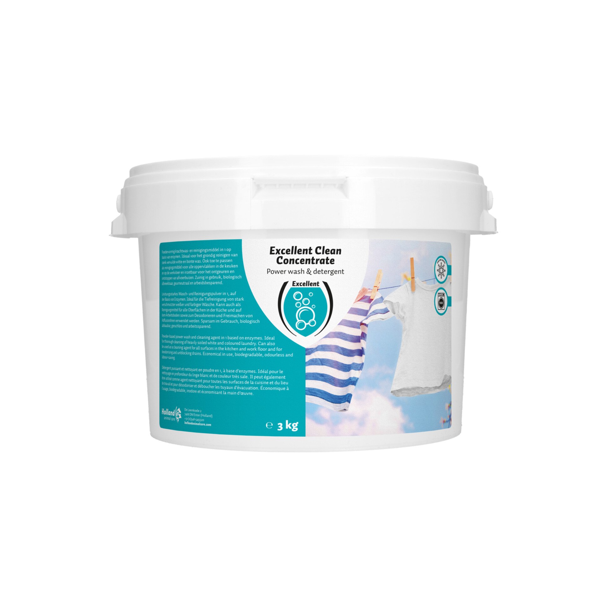 Detergent de rufe super concentrat, Excellent Clean, cutie 3 kg