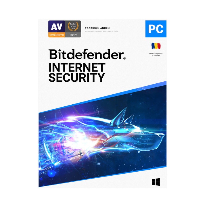 Antivirus Bitdefender Internet Security 3 dispozitive, 1 an - Licenta Electronica