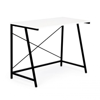 Birou, alb/negru, din PAL laminat, structura metalica, 100 x 50 x 74 cm Birou, alb/negru, din PAL laminat, structura metalica, 100 x 50 x 74 cm