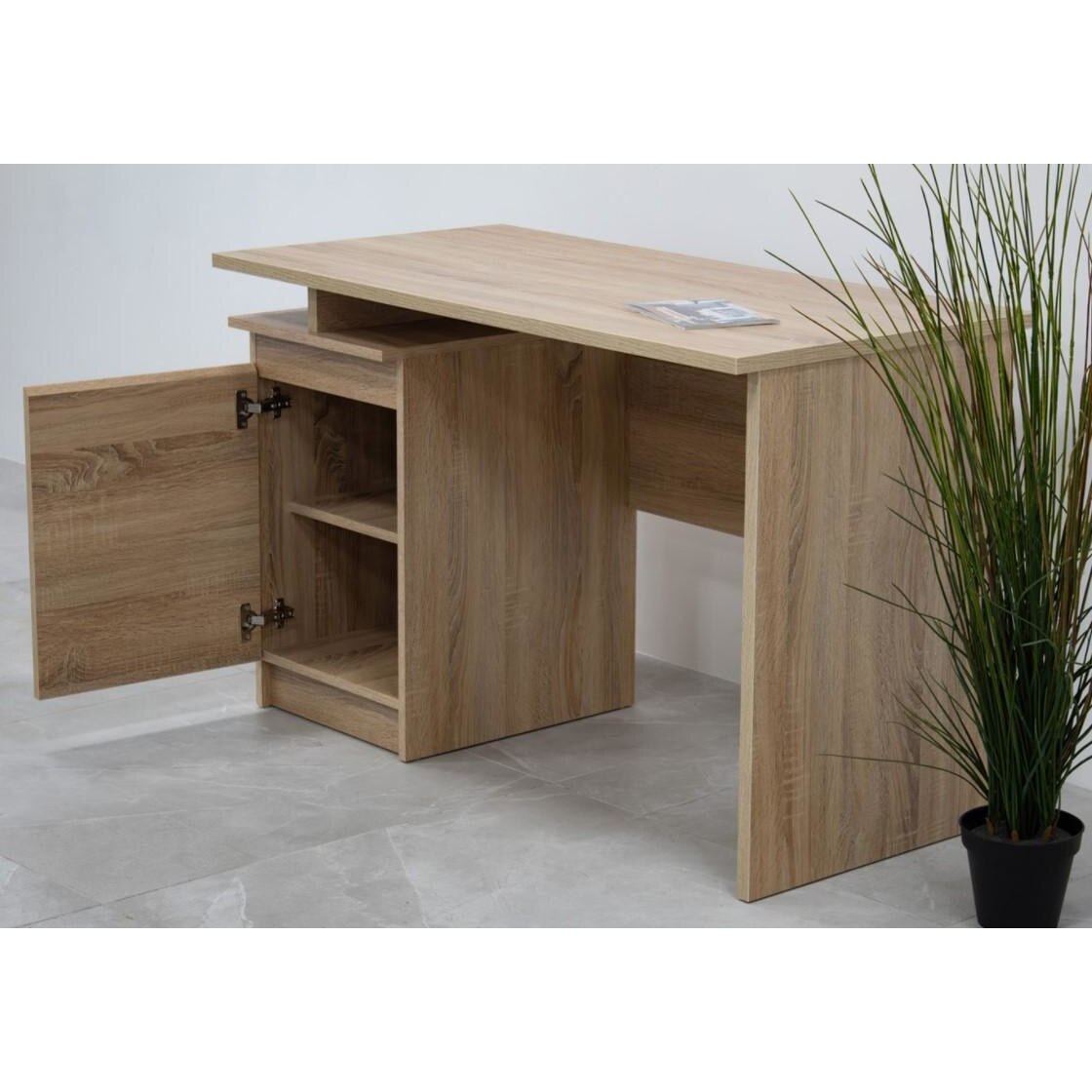 Birou cu o usa Sani Kito SB-2608, 119x59x75,6 cm,Stejar sonoma