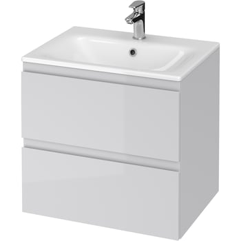 Set baza mobilier Cersanit B274 Moduo IN 60 DSM + lavoar Cersanit, sertare soft close, 60 cm, Gri Set baza mobilier Cersanit B274 Moduo IN 60 DSM + lavoar Cersanit, sertare soft close, 60 cm, Gri