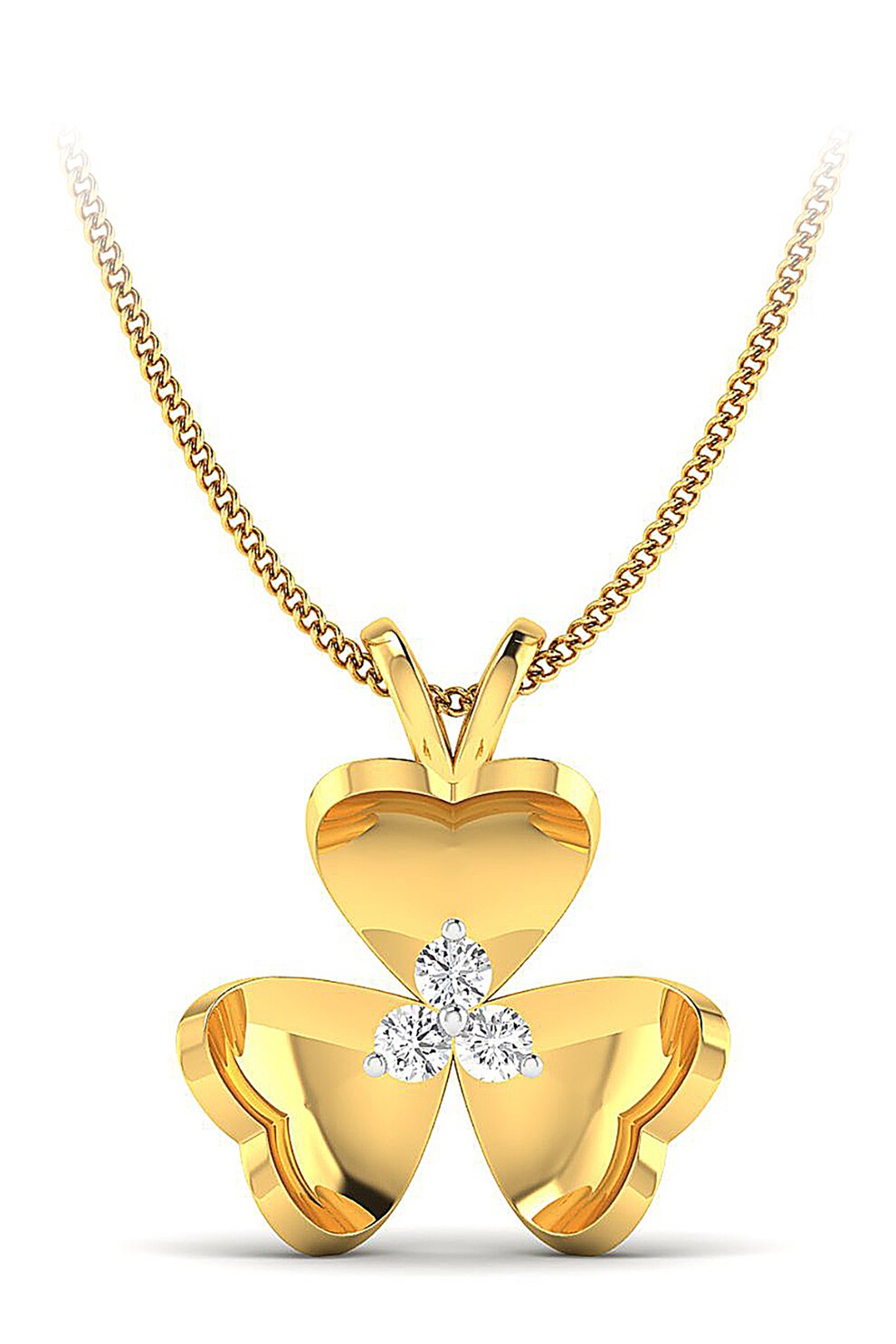 Dhamont, Pandantiv din aur de 18K in forma de trifoi, Auriu