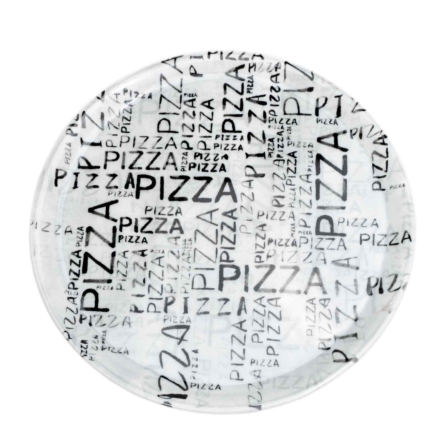 Farfurie pizza, diametru 310mm, model White&Black, portelan, Saturnia