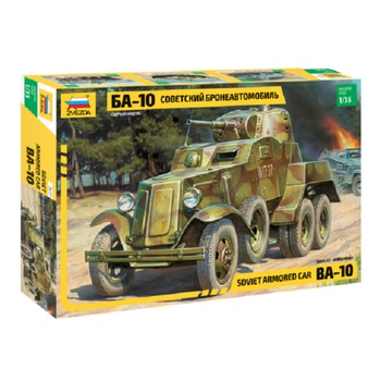 Macheta Militara Zvezda BA-10 Soviet Armored Car 1:35 ZVEZ 3617 Macheta Militara Zvezda BA-10 Soviet Armored Car 1:35 ZVEZ 3617