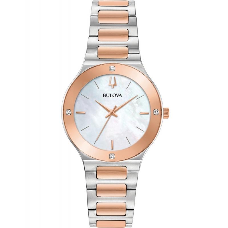 Ceas dama Bulova 98R274 Quartz Argintiu, Rose gold