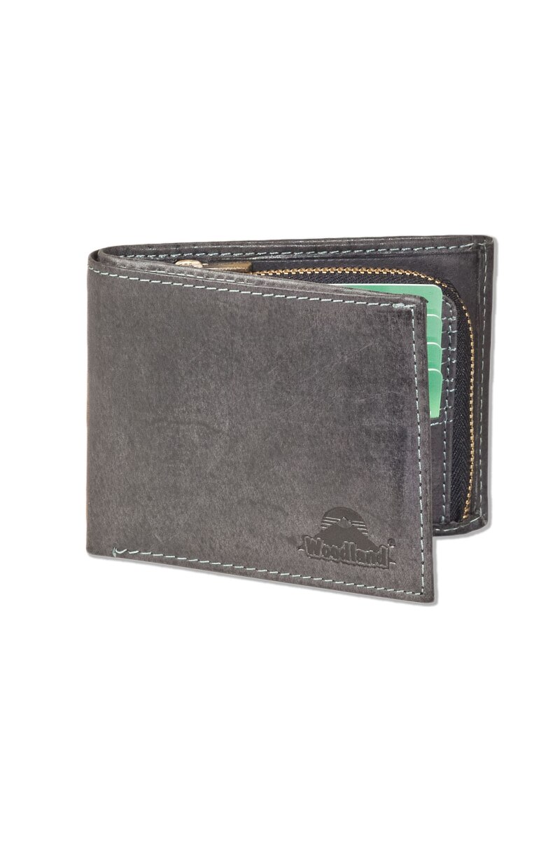 Portofel barbati, Woodland, Piele naturala, Bivol, Negru