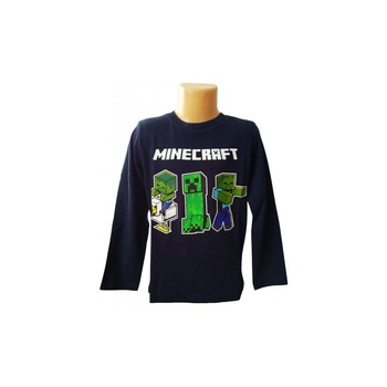 Bluza copii, Minecraft, Robots, bleumarin Bluza copii, Minecraft, Robots, bleumarin