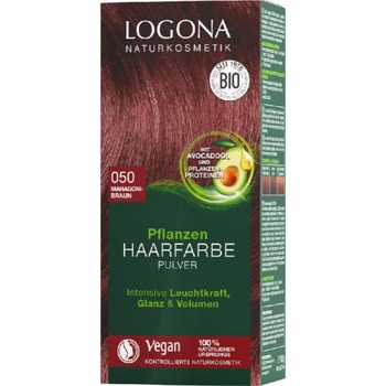 Vopsea de par 100 % naturala, 100g Maro Mahon, - Nuanta 050 Logona Vopsea de par 100 % naturala, 100g Maro Mahon, - Nuanta 050 Logona