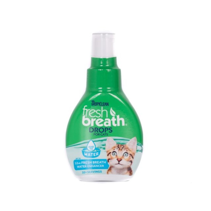 Picaturi pentru respiratie proaspata pentru pisici Tropiclean Fresh Breath, 65 ml