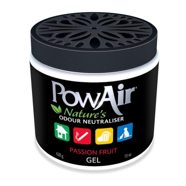 Solutie pentru neutralizarea mirosurilor de animale Powair Gel, passion fruit, 400 g