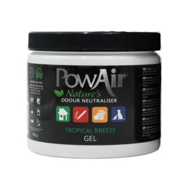 Solutie pentru neutralizarea mirosurilor de animale Powair Gel, tropical breeze, 732 g