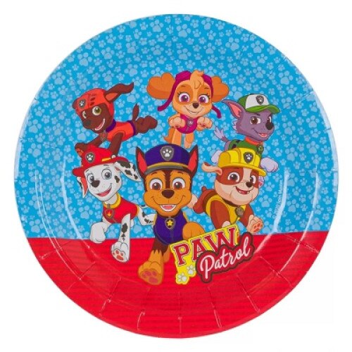 Set 6 farfurii de carton 18 cm Patrula catelusilor