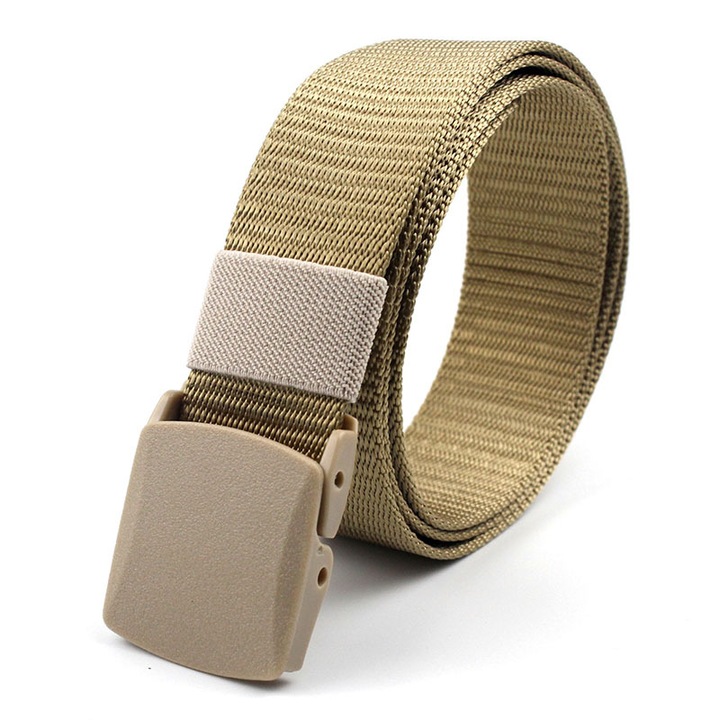 NUODWELL Férfi öv, textil anyag, 120 cm, khaki