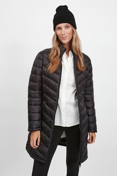 Vila, Geaca cu vatelina si aspect matlasat, Negru, L Vila, Geaca cu vatelina si aspect matlasat, Negru, L