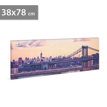 Tablou Decorativ cu Iluminare LED, New York, Baterii 2xAA, 38x78cm Tablou Decorativ cu Iluminare LED, New York, Baterii 2xAA, 38x78cm