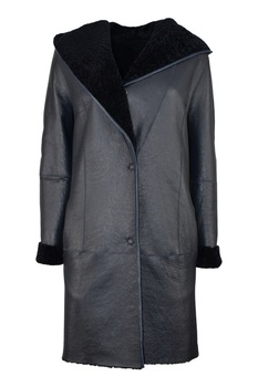 Palton din piele Stella CBL, Albastru Palton din piele Stella CBL, Albastru