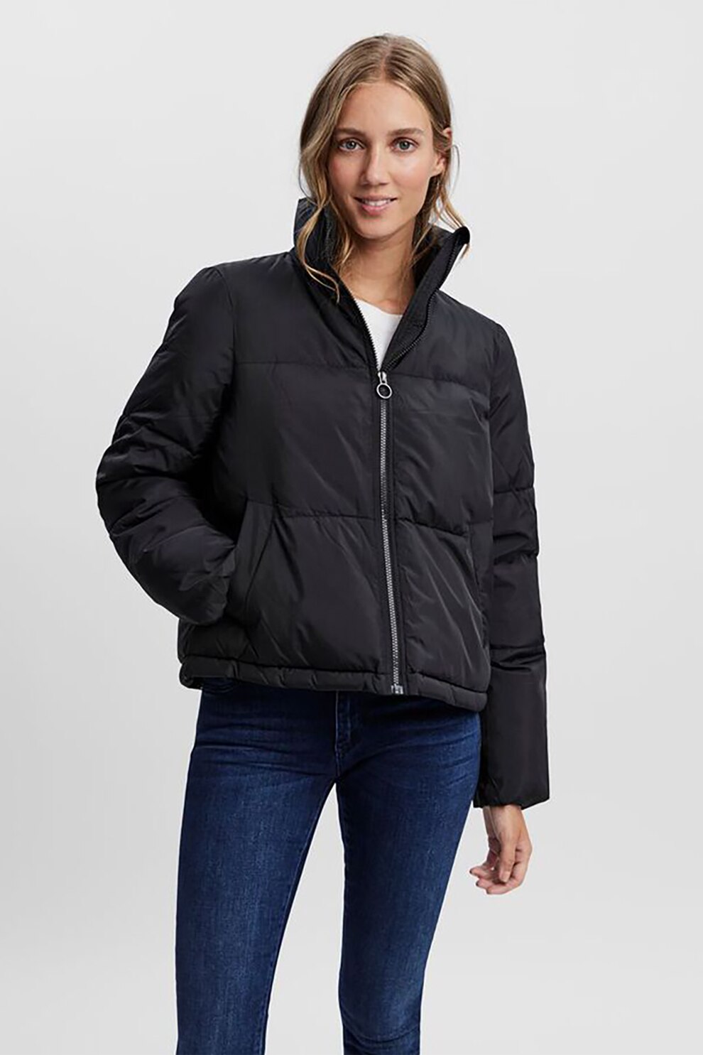 Vero Moda, Geaca cu guler inalt Grace, Negru