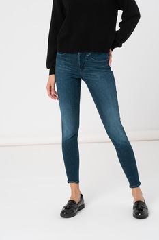 Vero Moda, Blugi crop slim fit din amestec de bumbac organic Lux, Bleumarin Vero Moda, Blugi crop slim fit din amestec de bumbac organic Lux, Bleumarin