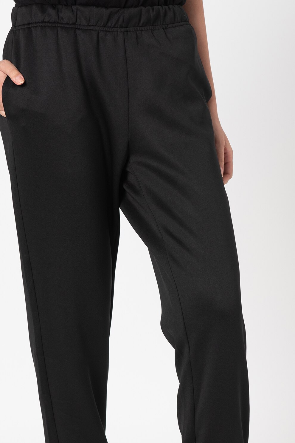 Only, Pantaloni sport cu mansete elastice Suzzana, Negru