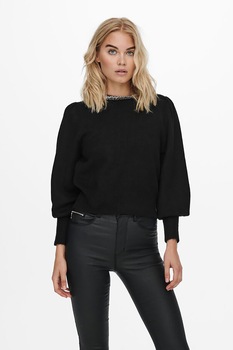 Only, Pulover cu maneci bishop, Negru Only, Pulover cu maneci bishop, Negru