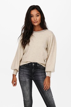 Only, Pulover cu maneci bishop, Maro nisip Only, Pulover cu maneci bishop, Maro nisip