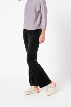 Only, Pantaloni sport cu aspect catifelat Laya, Negru Only, Pantaloni sport cu aspect catifelat Laya, Negru