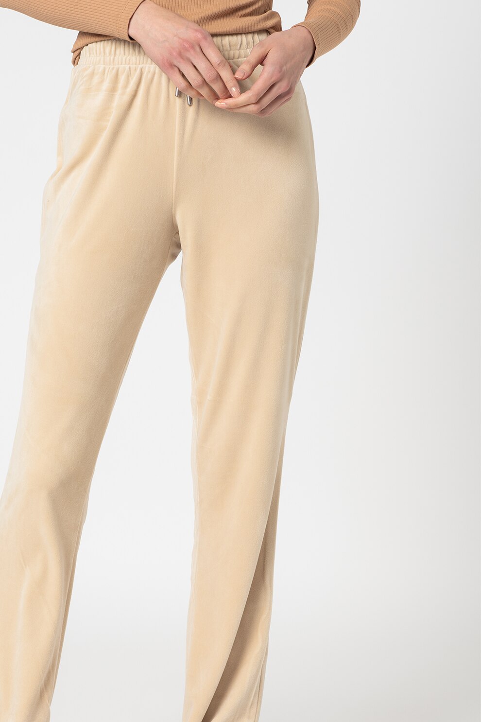 Only, Pantaloni sport cu aspect catifelat Laya, Maro nisip