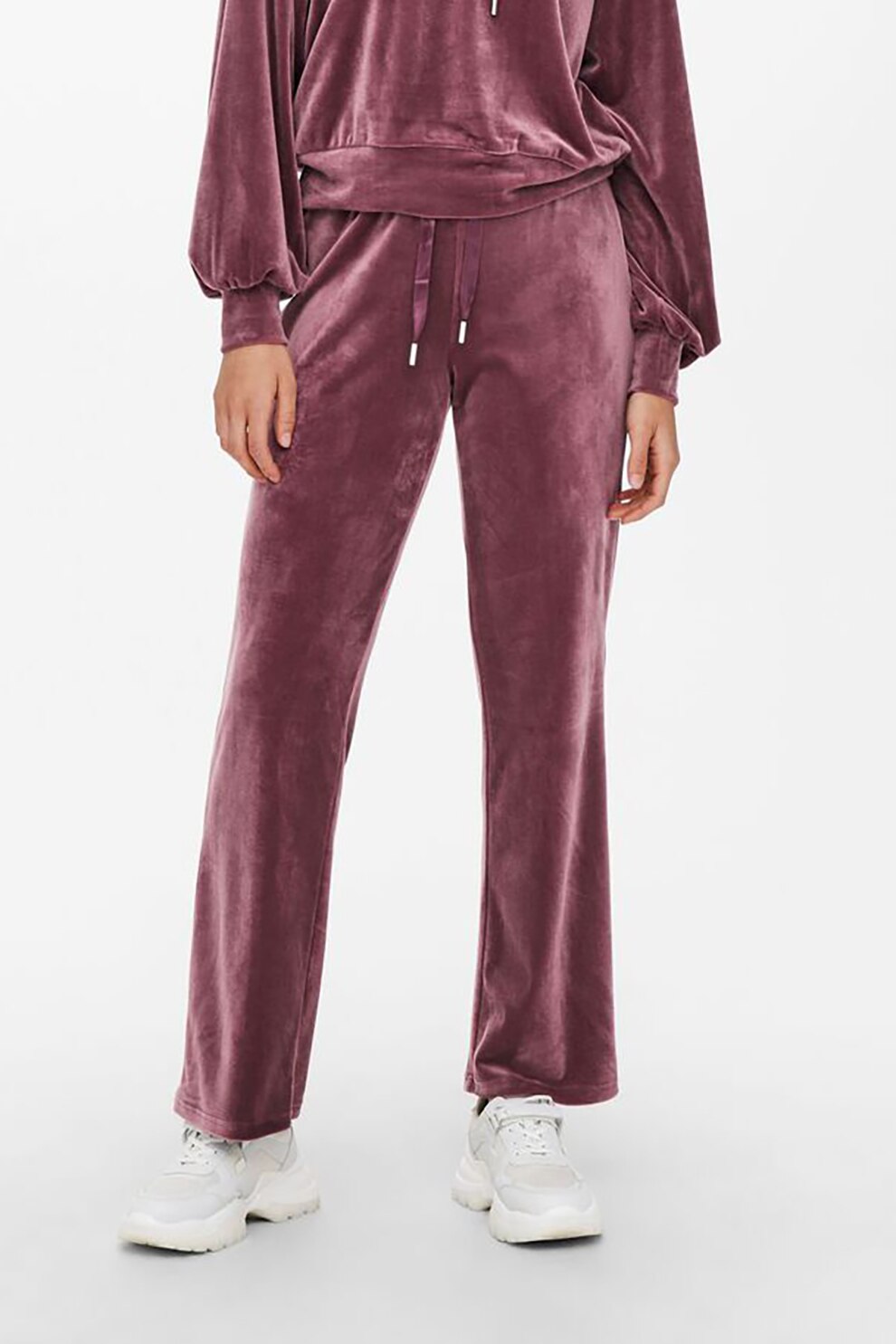 Only, Pantaloni sport cu aspect catifelat Laya, Roz fandango
