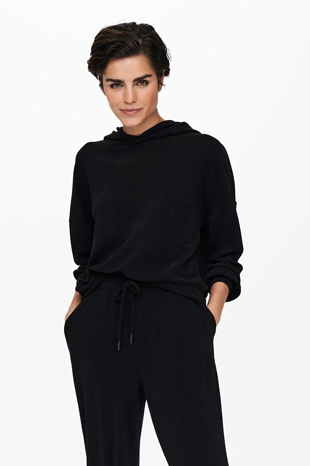 Only, Hanorac lejer cu maneci cazute, Negru