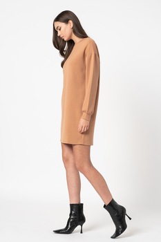 Only, Rochie tip bluza sport cu maneci cazute Scarlett, Bej inchis Only, Rochie tip bluza sport cu maneci cazute Scarlett, Bej inchis