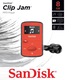 MP3 SanDisk Clip Jam, 8 GB, Micro USB, piros