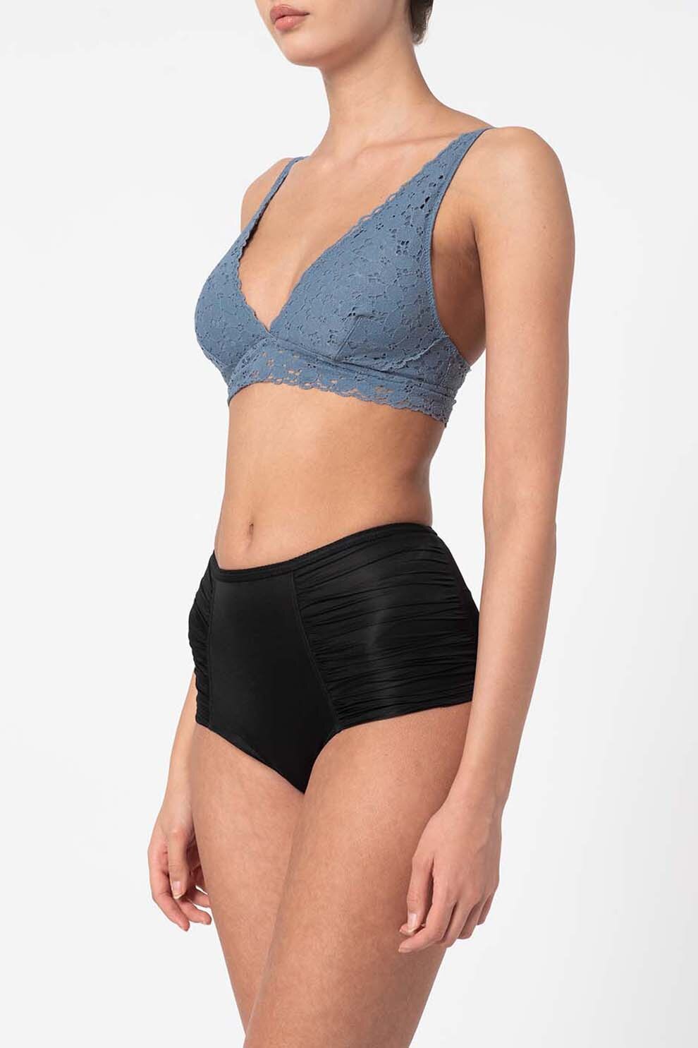 Only, Sutien de dantela cu burete detasabil Lucy, Albastru petrol