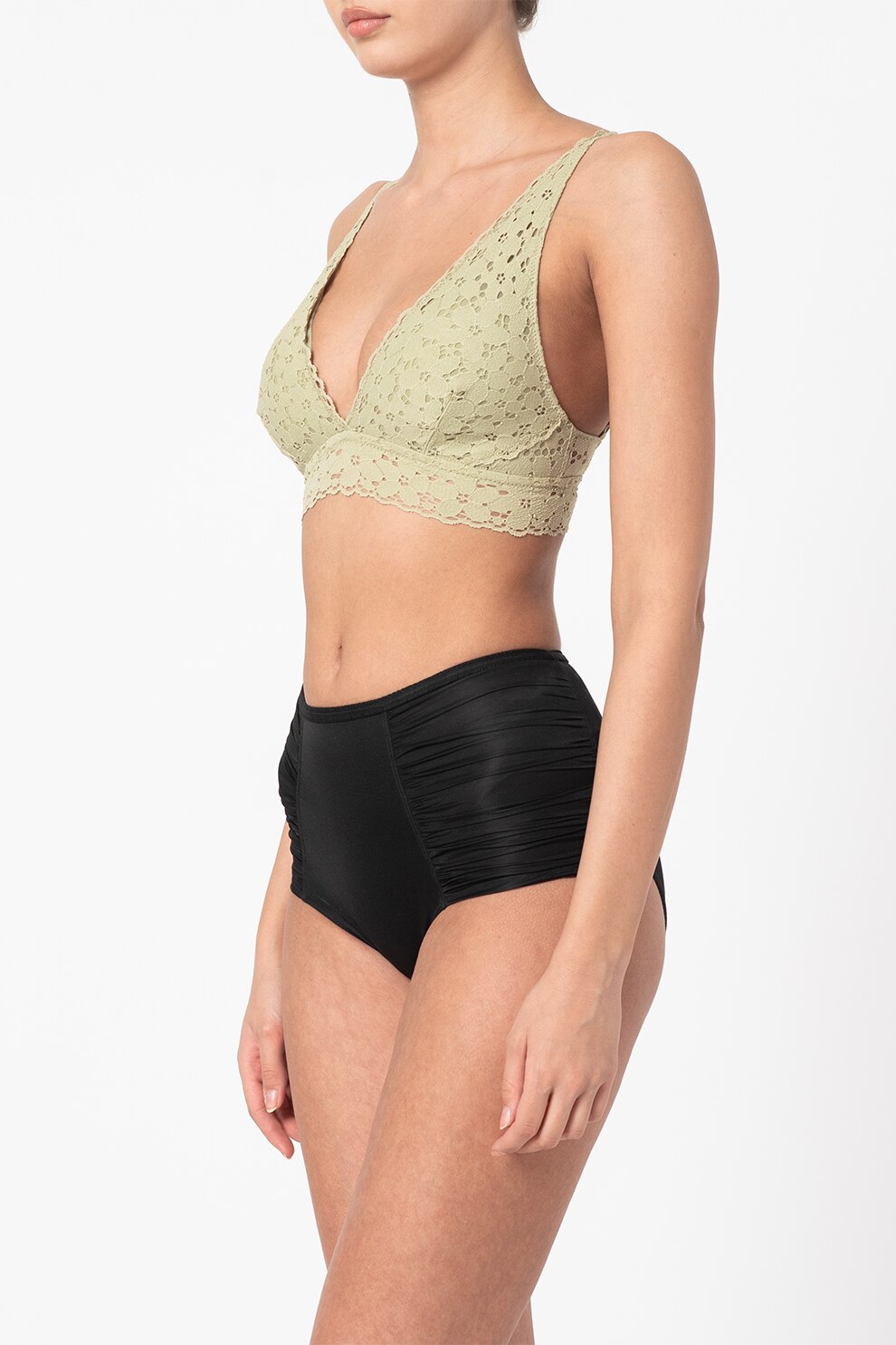 Only, Sutien de dantela cu burete detasabil Lucy, Verde sparanghel