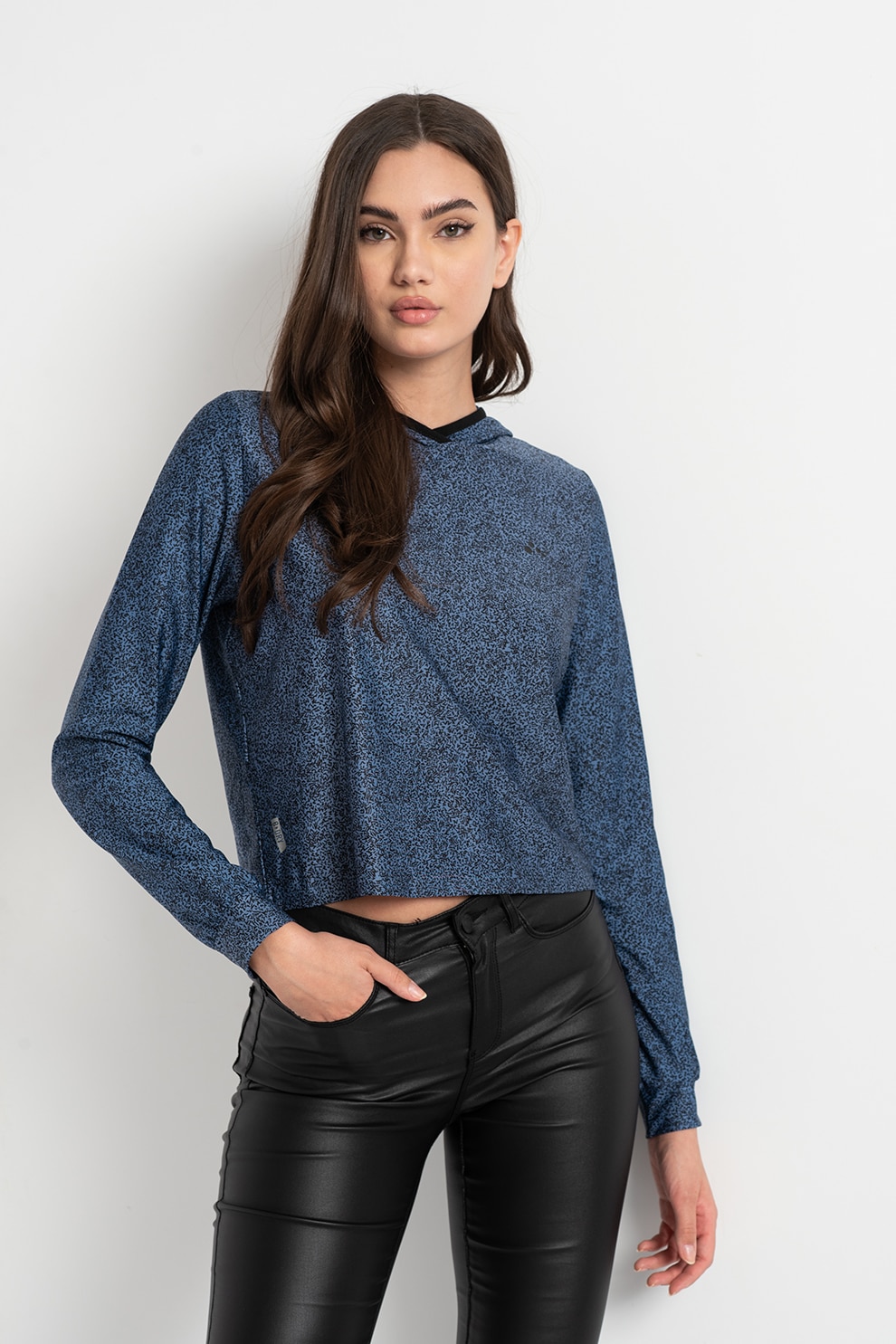 Only Play, Hanorac cu imprimeu Judiea, Albastru/Negru