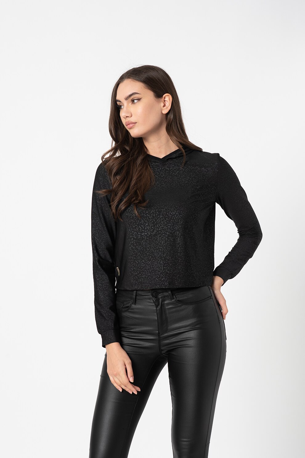 Only Play, Hanorac cu imprimeu Judiea, Negru