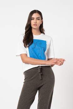 JdY, Pantaloni tricotati cu snur Pamela, Maro inchis JdY, Pantaloni tricotati cu snur Pamela, Maro inchis