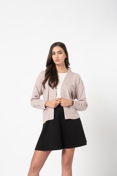 JdY, Cardigan cu un cordon in talie Pamela, mov melange JdY, Cardigan cu un cordon in talie Pamela, mov melange