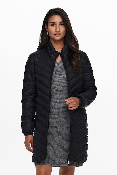 Only, Geaca lunga cu vatelina New Tahoe, Negru, XS